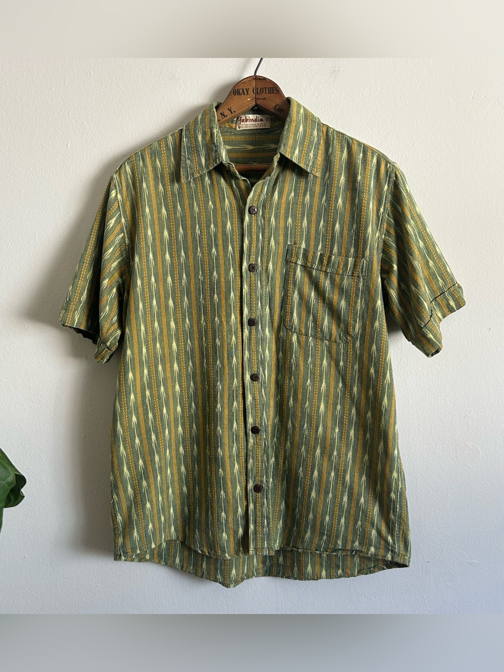 Vintage Fabindia Ikat Button Up